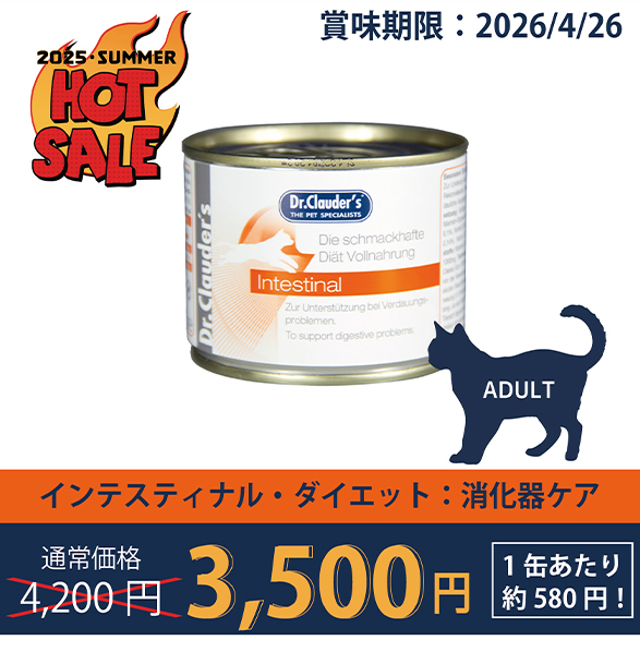 【■完売■サマーセール2025】for CAT:インテスティナル・ダイエット（200g×6缶パック）